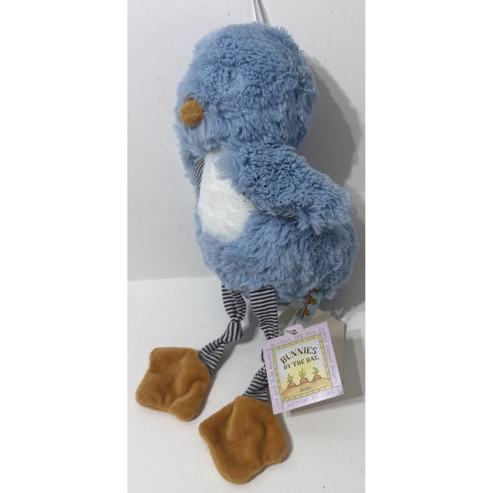Bunnies By The Bay BIRDIE  Bluebird Plush Stuffed Toy Bird Striped Legs New Tags